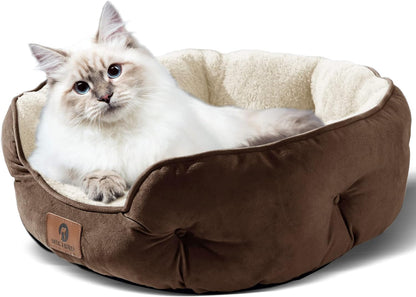 Dog Bed, Cat Beds for Indoor Cats, Pet Bed for Puppy and Kitty, Extra Soft & Machine Washable with Anti-Slip & Water-Resistant Oxford Bottom